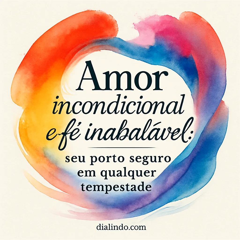 Tempestades? Amor e Fé.