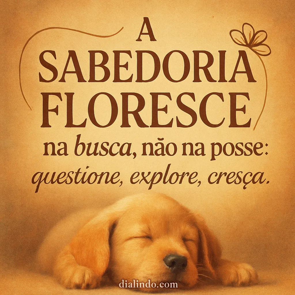 Sabedoria: Busca, Não Posse