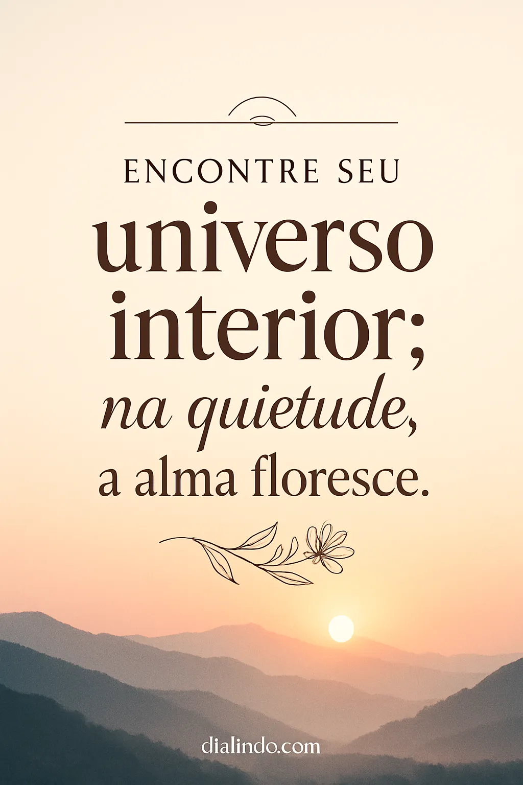 Florescimento da Alma Silenciosa