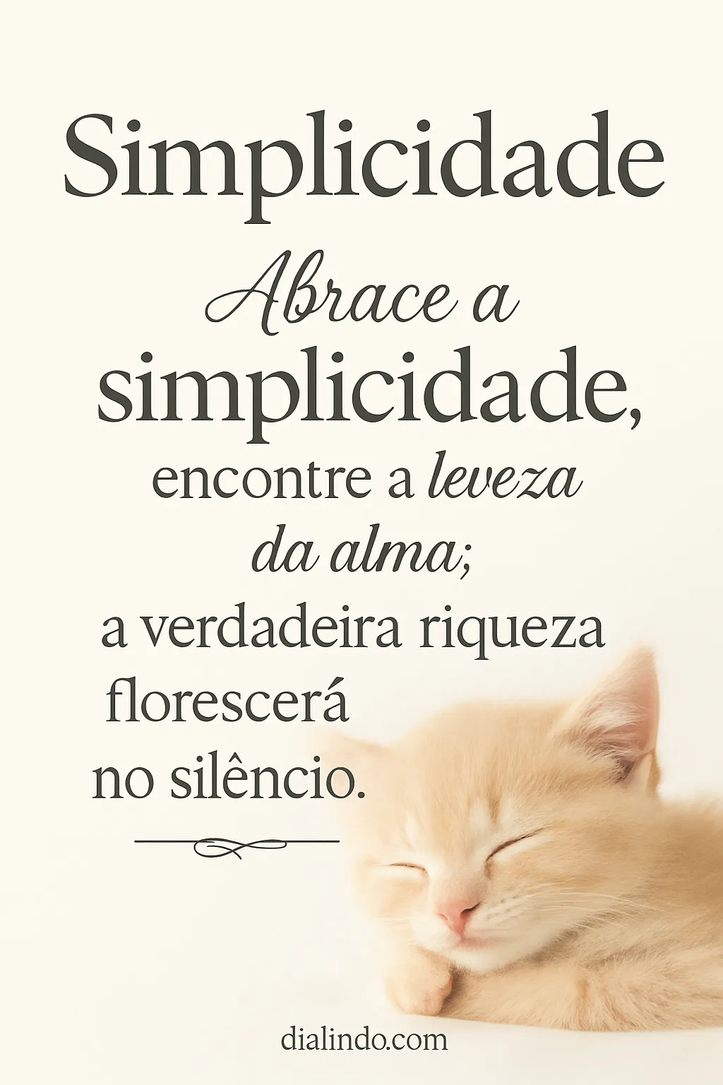 Silêncio: Riqueza da Alma Leve