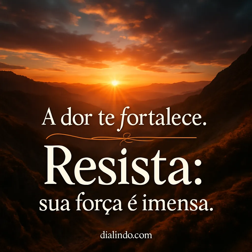 Dor Forja Resiliência Ímpar