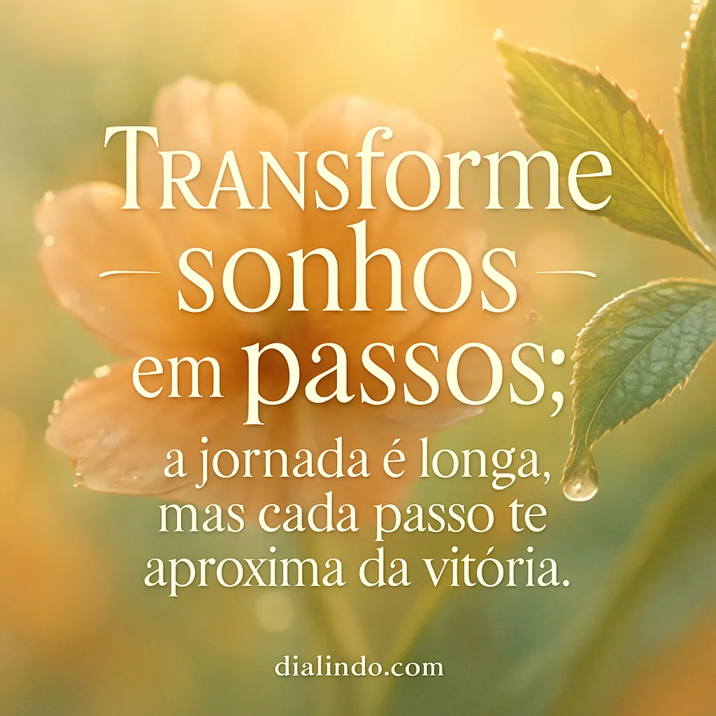 Sonhos: Passos para a Vitória