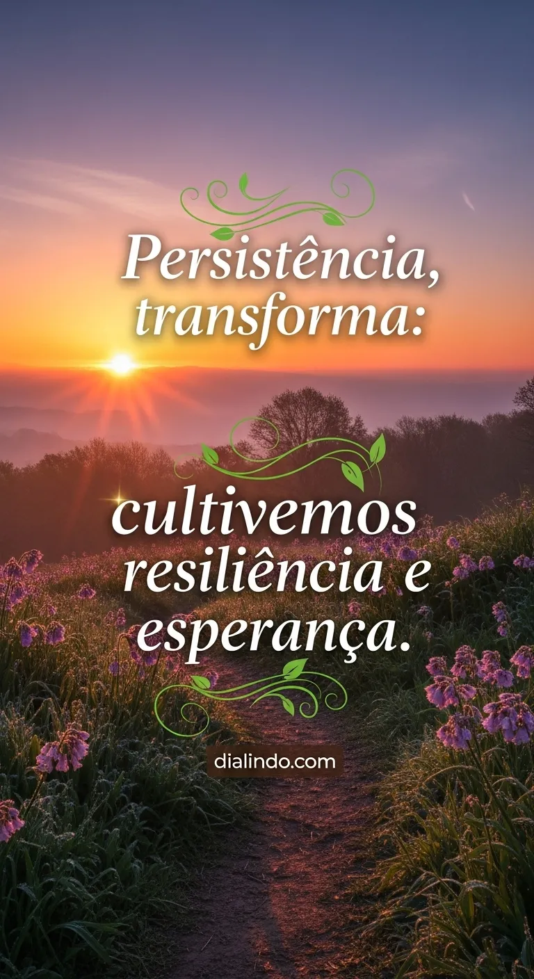 Persistência: Florescer na Resiliência