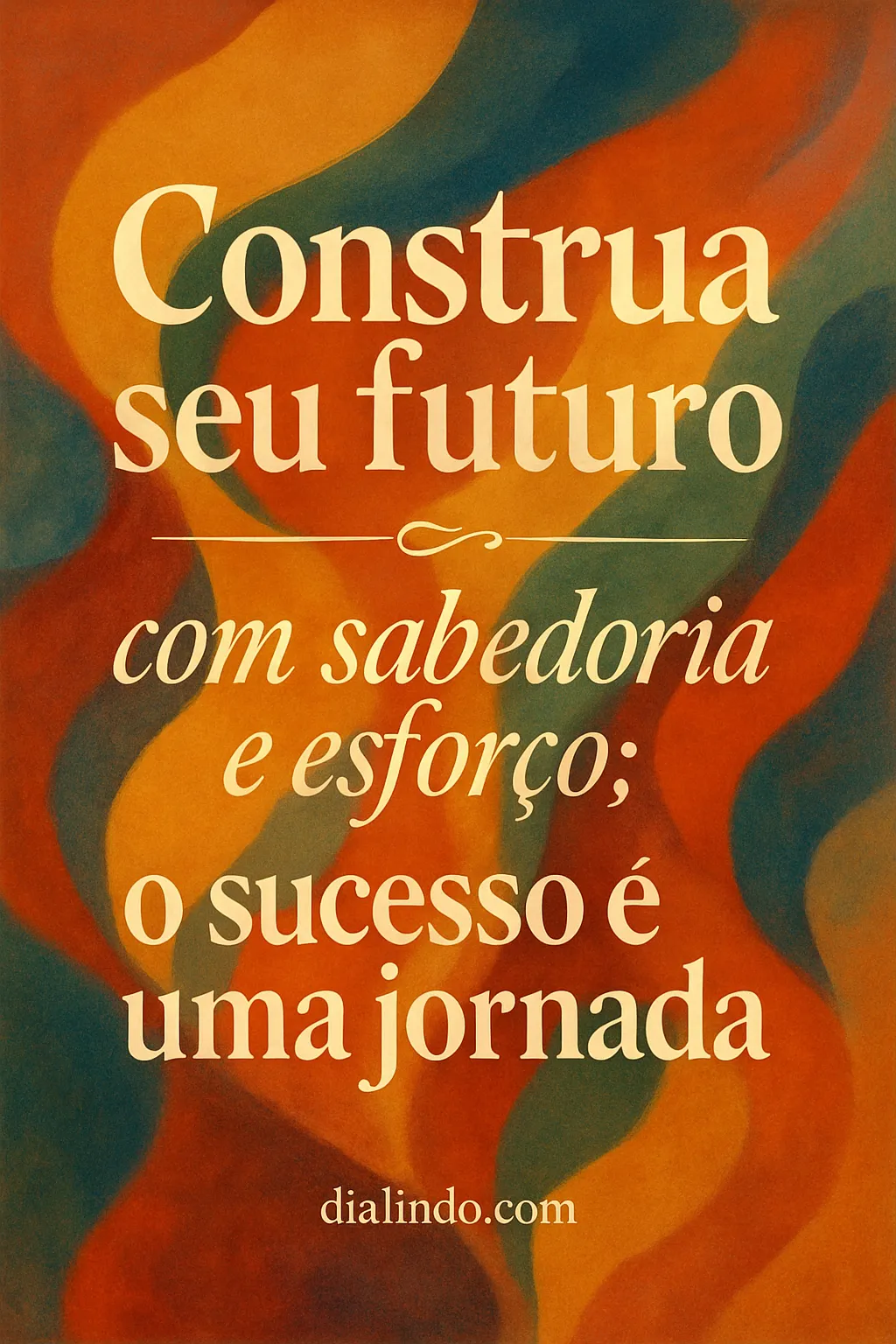 Sabedoria, Esforço: Futuro Construído