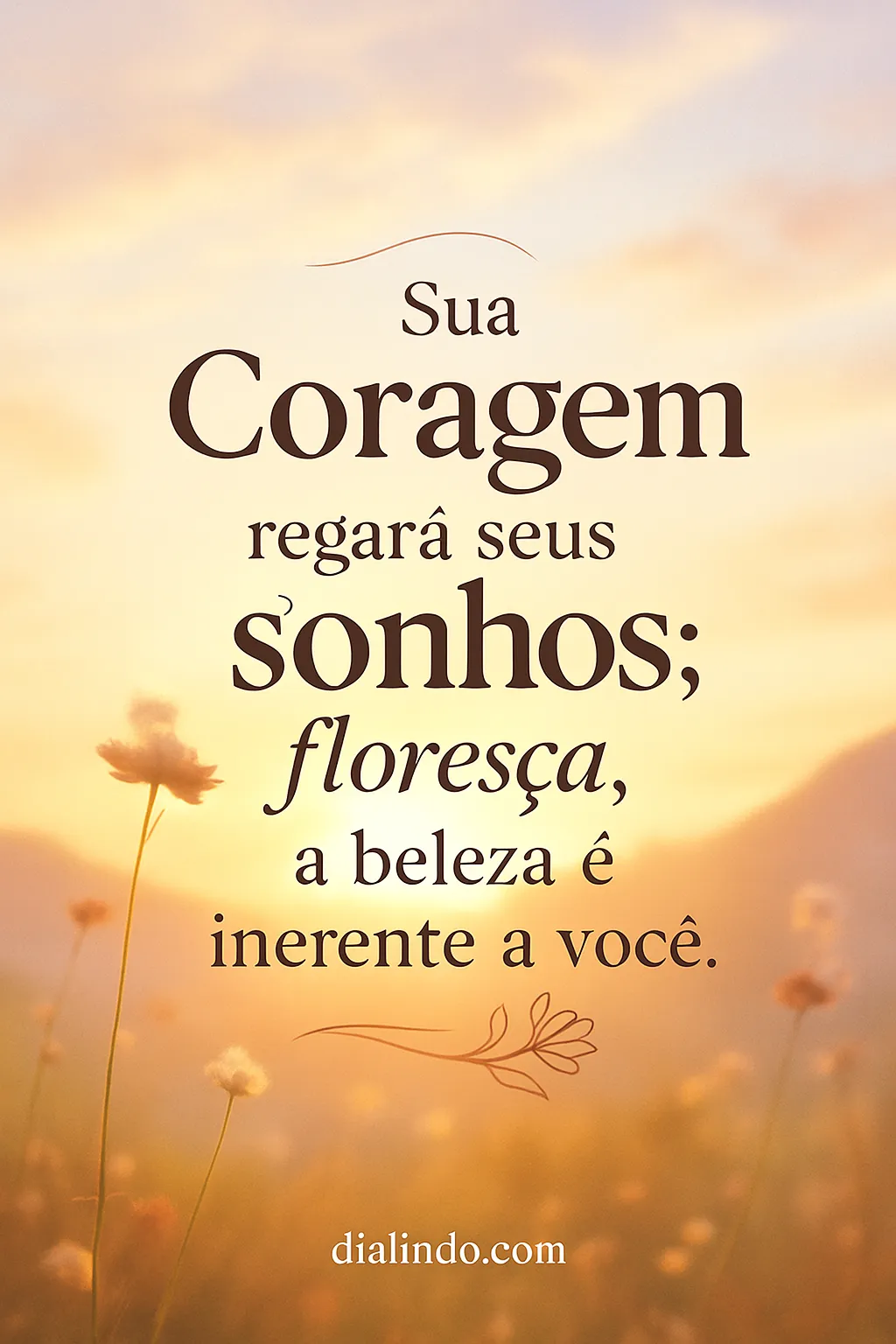 Coragem Irriga a Beleza