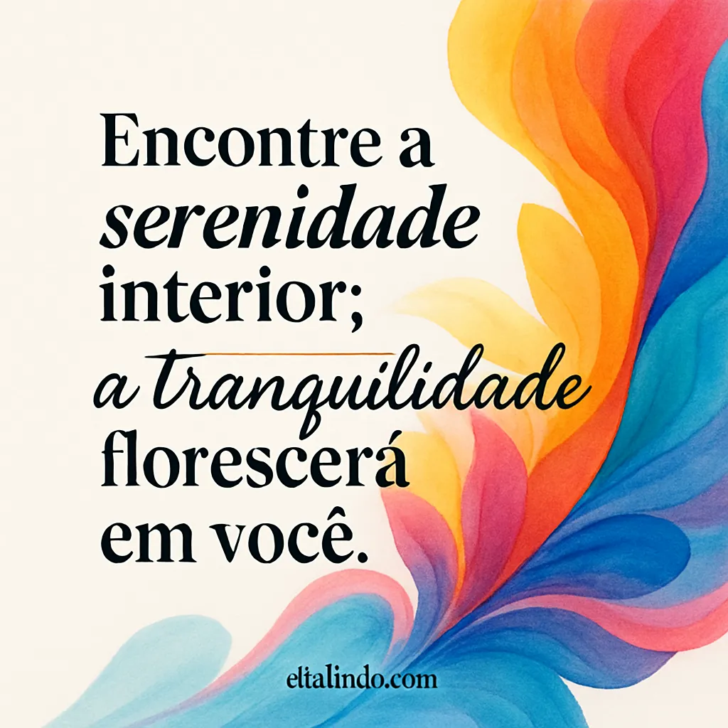 Serenidade: A Tranquilidade Floresce