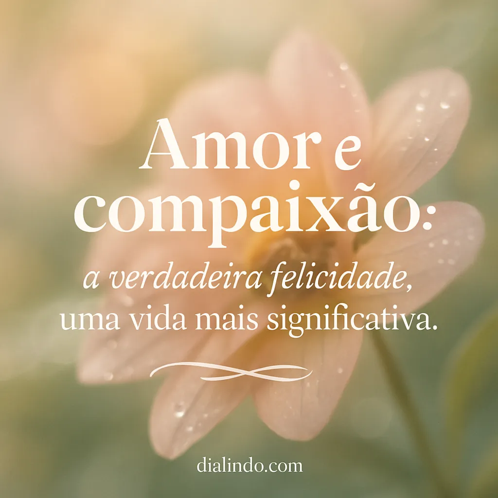Felicidade: Amor e Compaixão