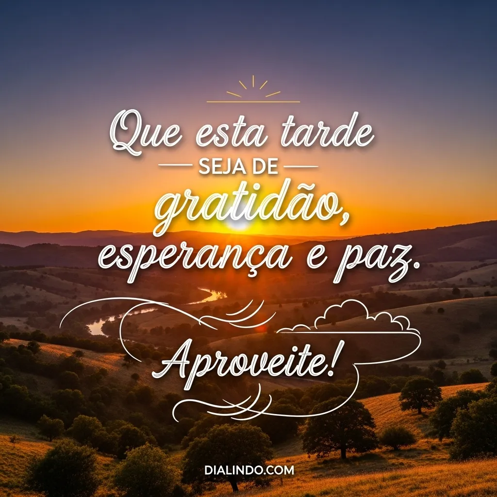 Tarde de Paz e Gratidão