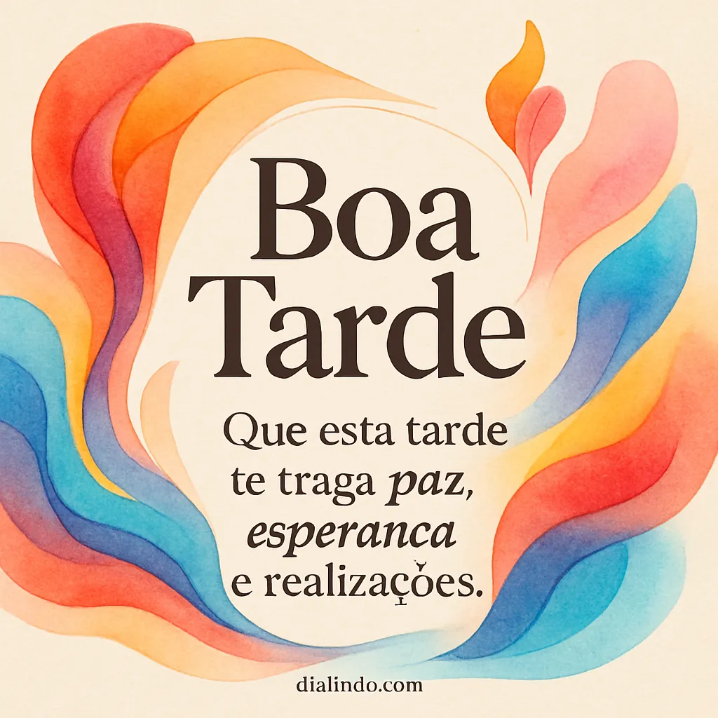 Tarde de Paz e Realizações