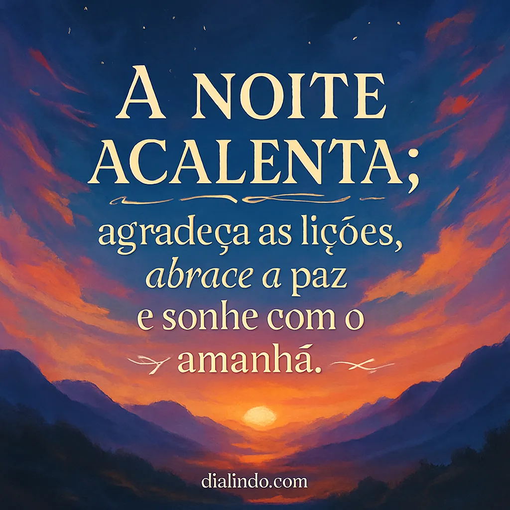 Noite Serena, Amanhecer Grato