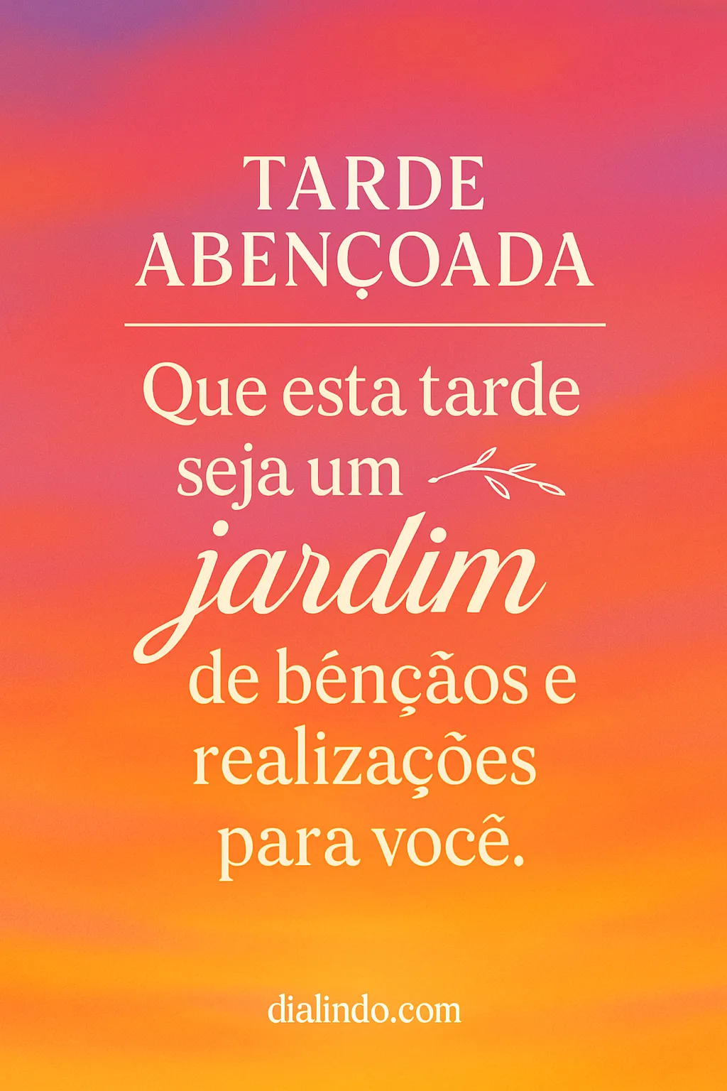 Tarde de Florescer Abundante