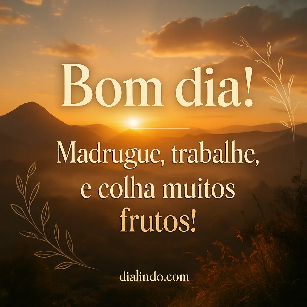 Madruga, Colhe Frutos