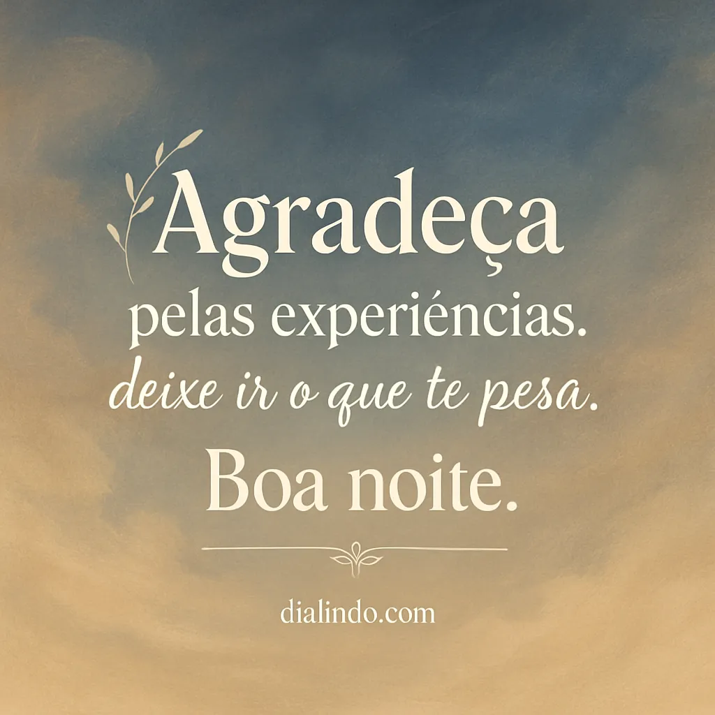 Gratidão Ligeira: Boa Noite