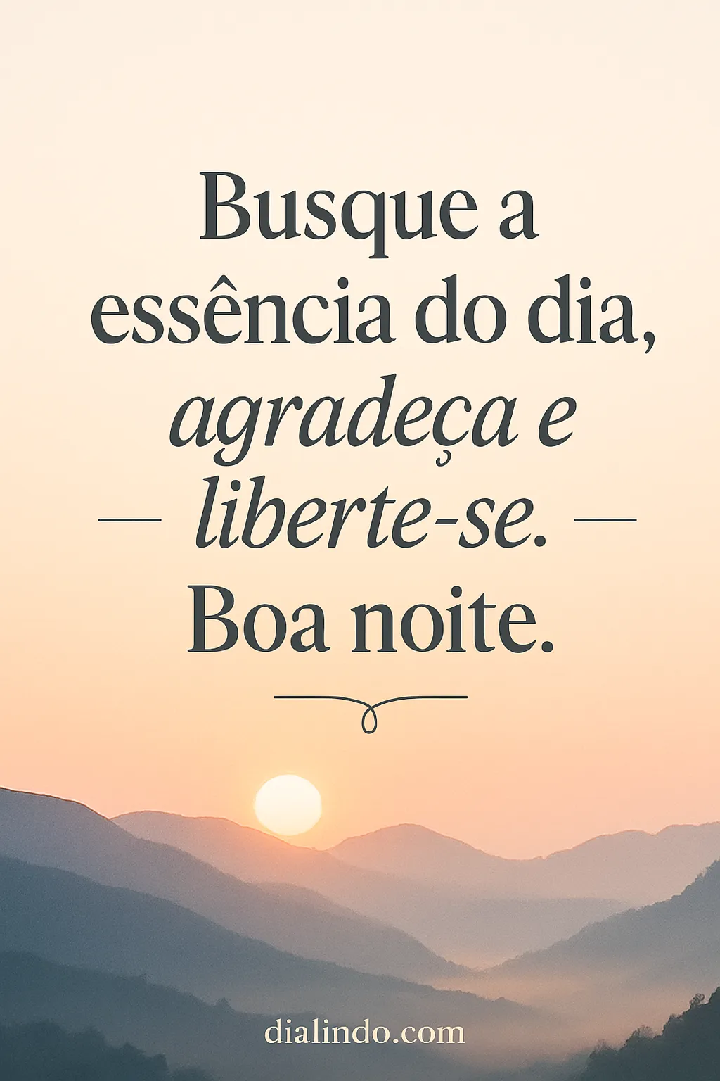 Gratidão Diária, Libertação Noturna