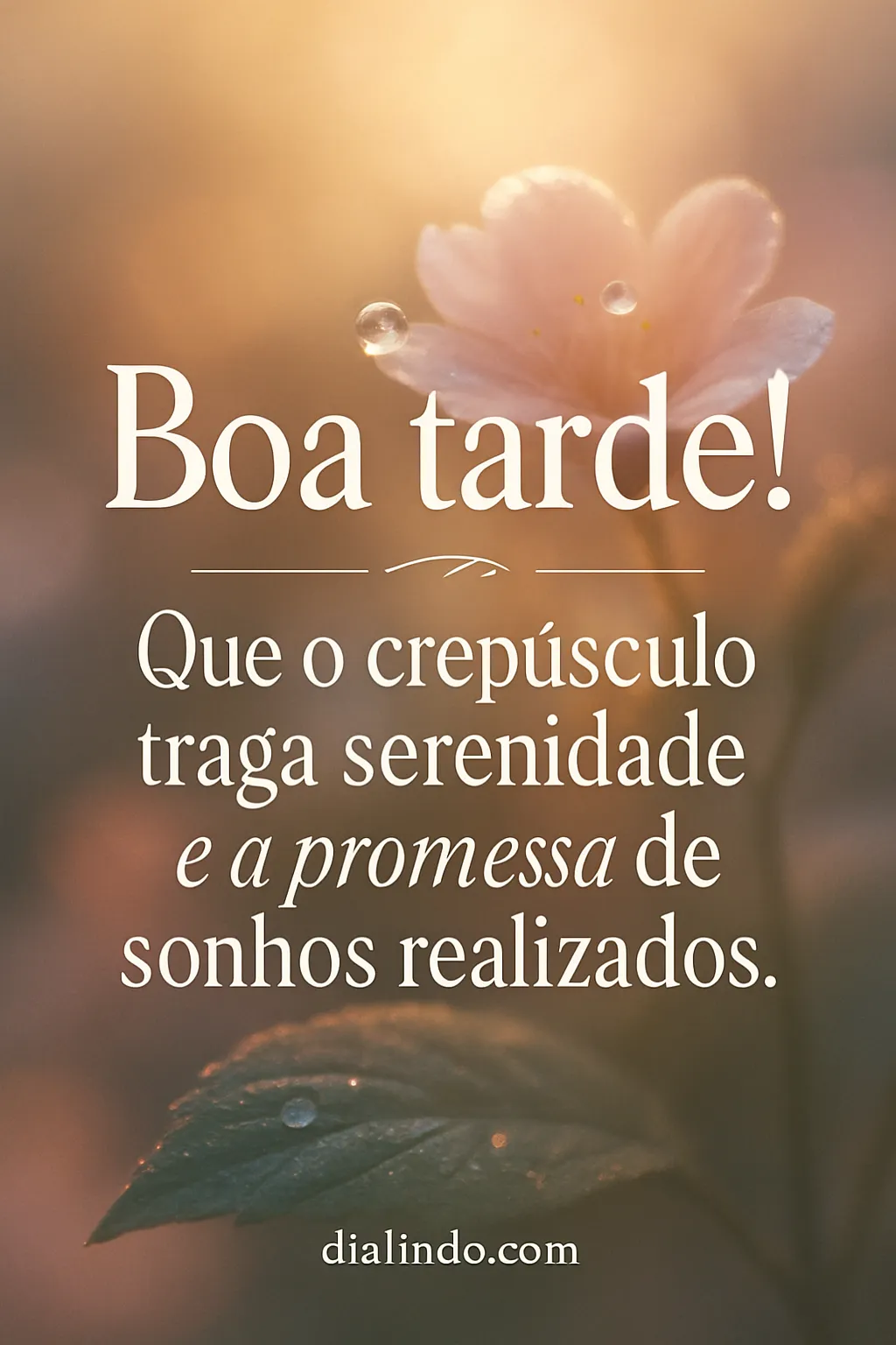 Crepúsculo Sereno: Sonhos Brotam