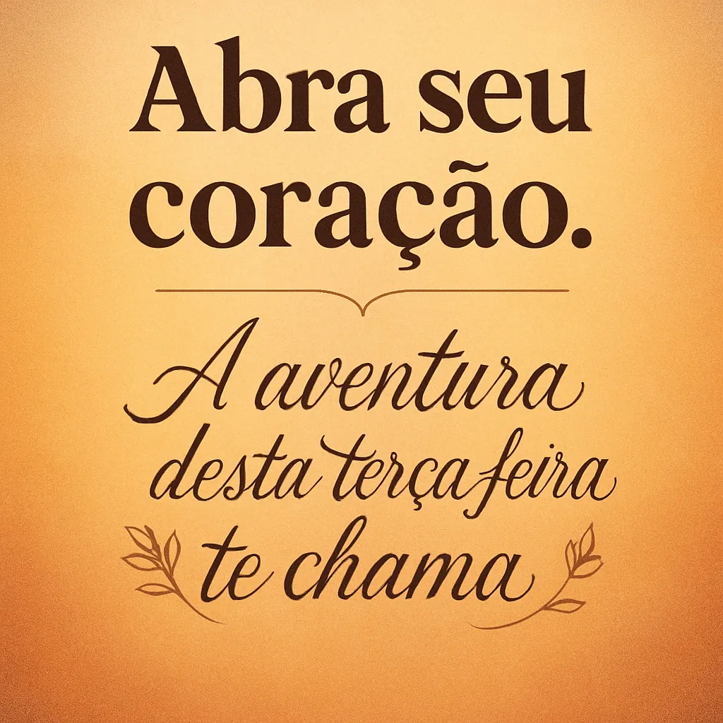 Terça-feira: Aventura do Coração