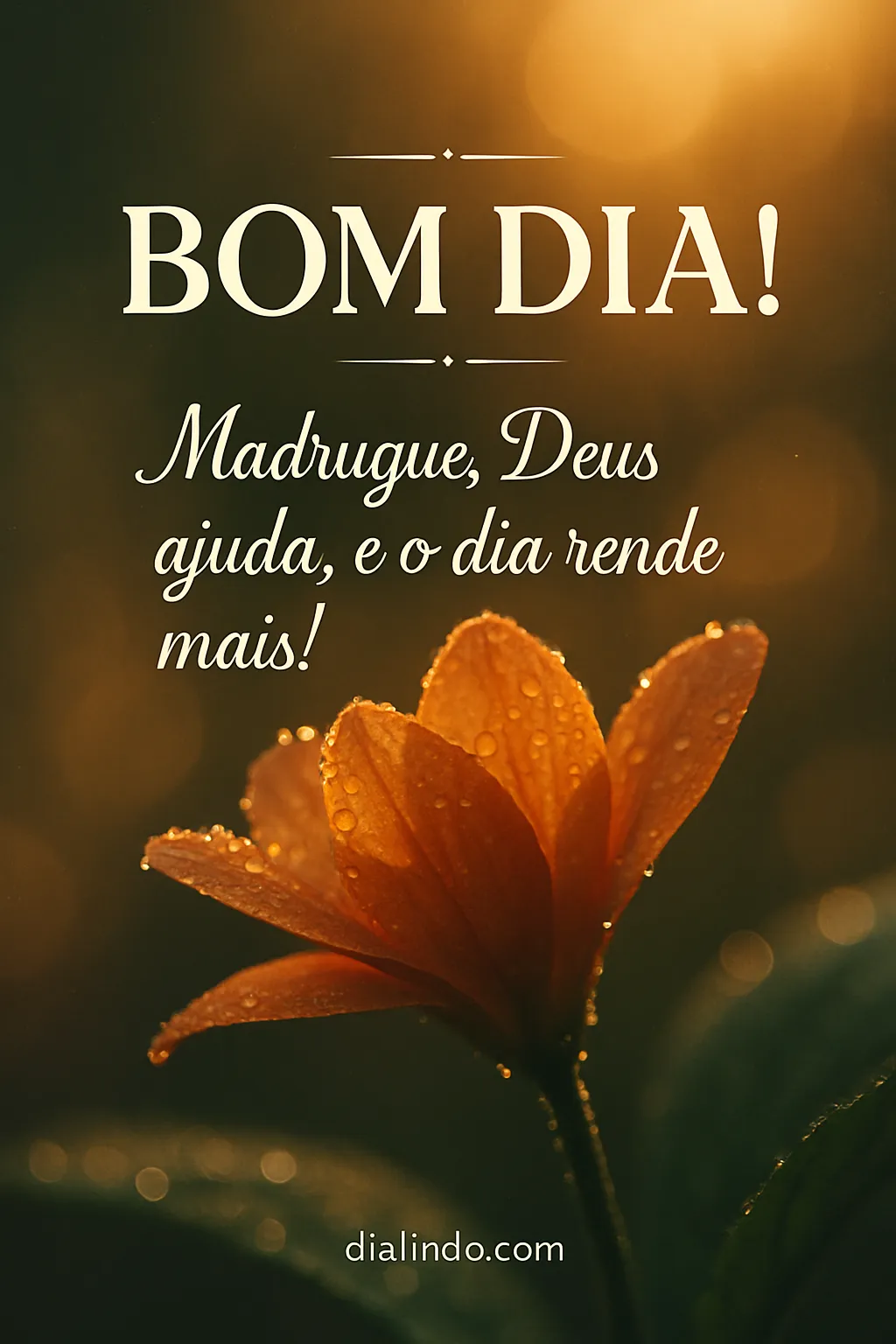 Madruga, Deus Abençoa, Rende Mais