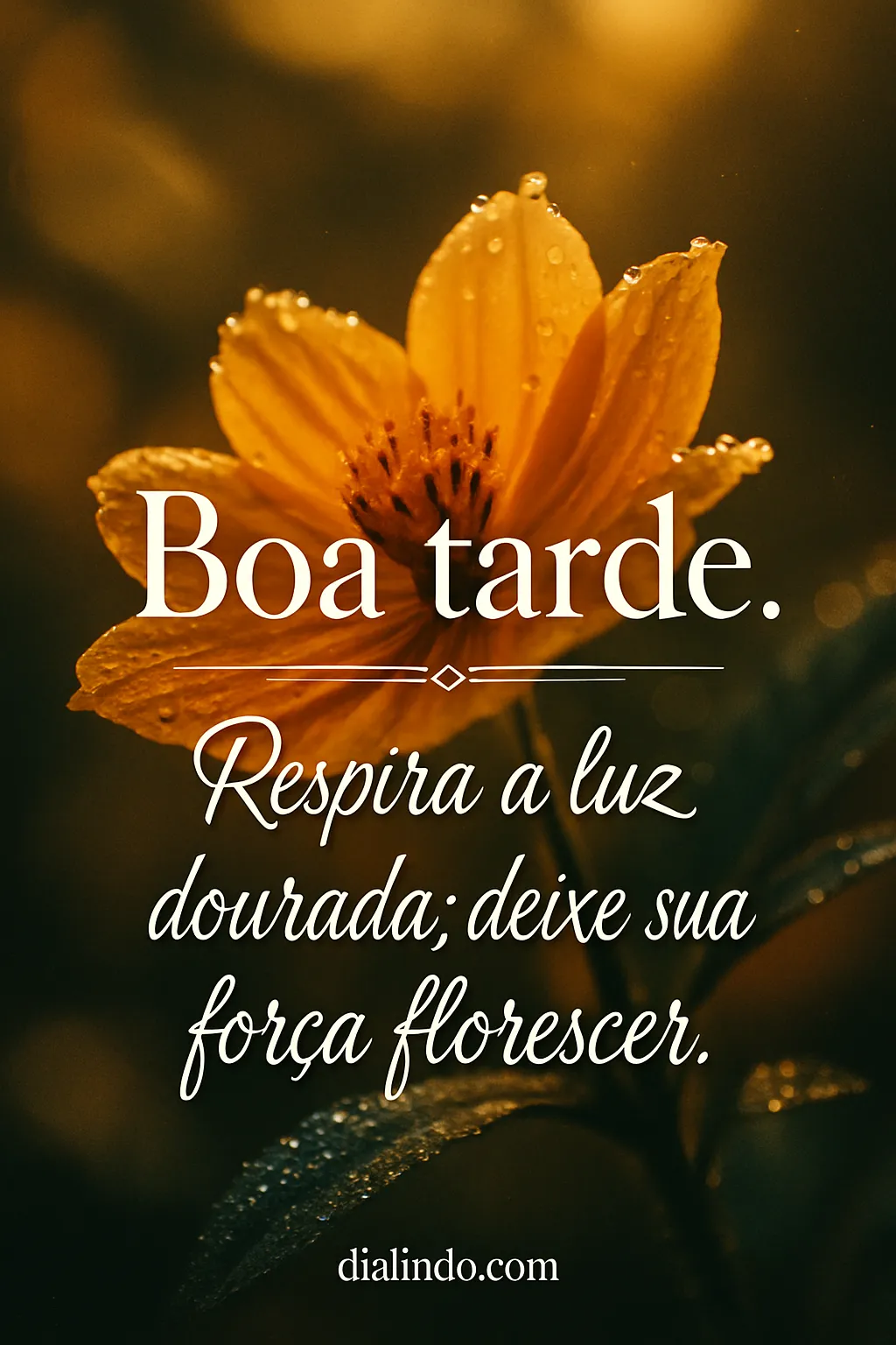 Floresça na Luz Dourada