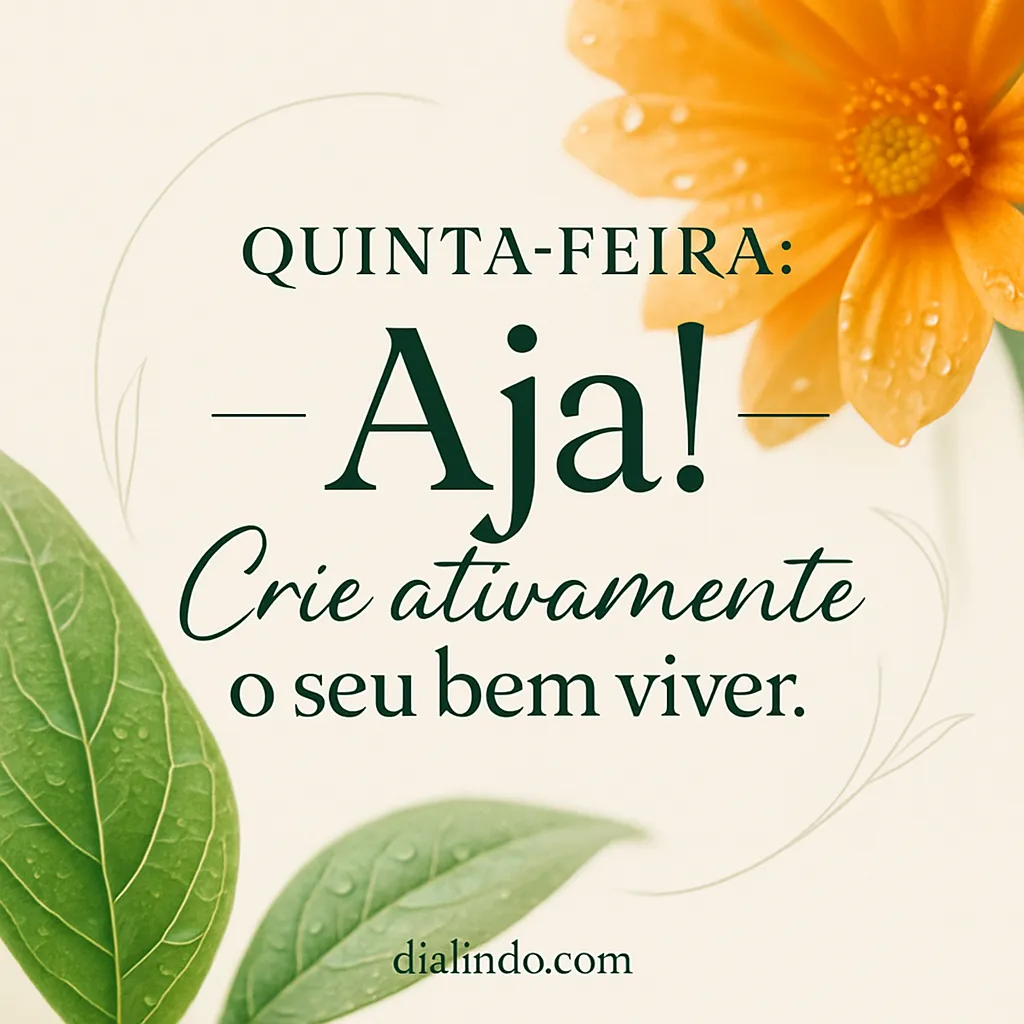 Quinta-feira: Ação Gera Bem-Estar