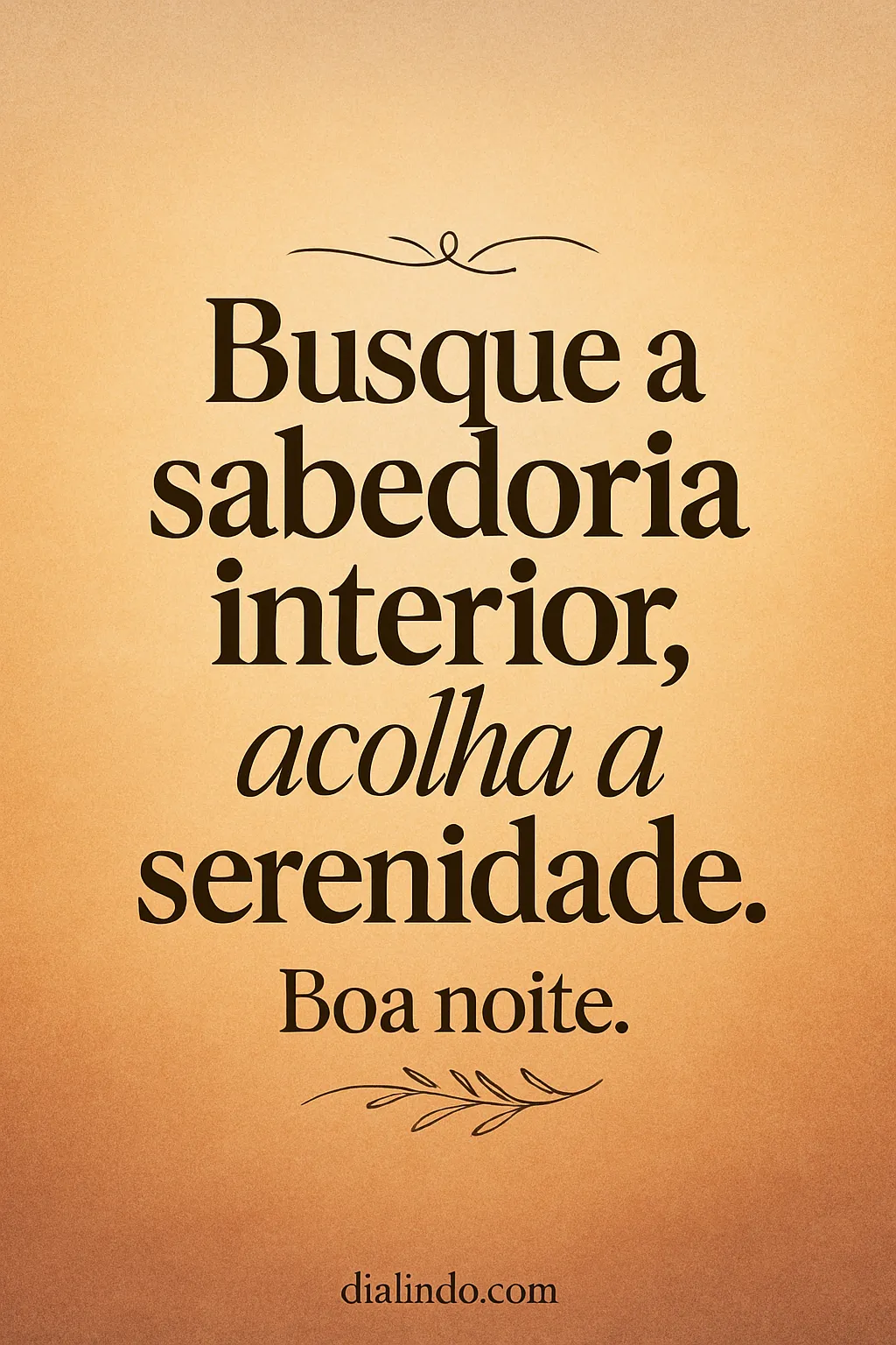 Serenidade Interior: Boa Noite