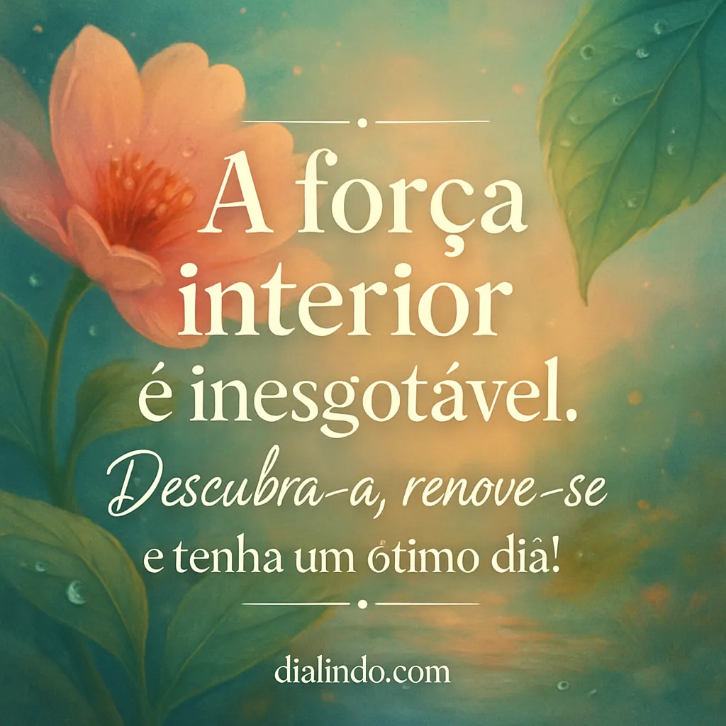 Sua Força, Renovação Diária