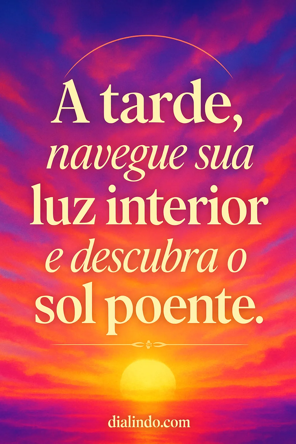 Luz Interior ao Pôr do Sol