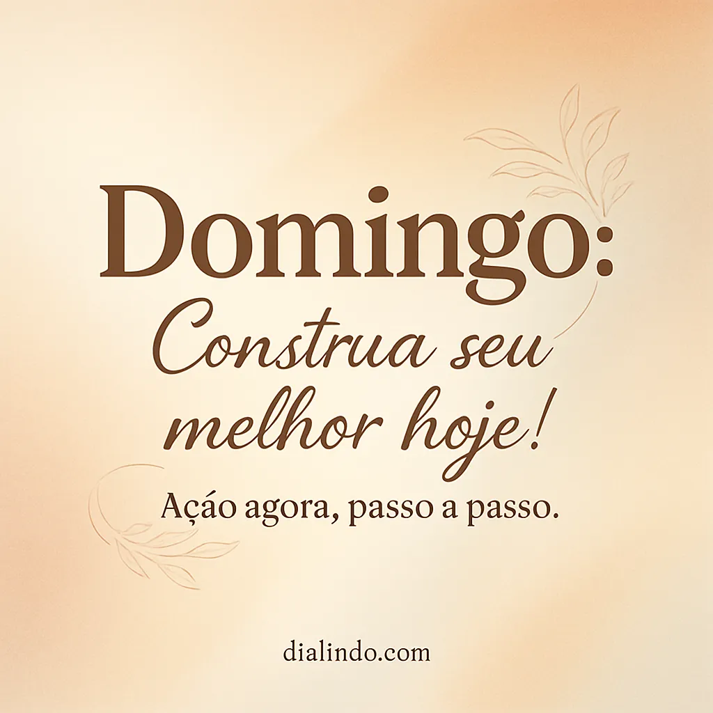 Domingo: Passo a Passo