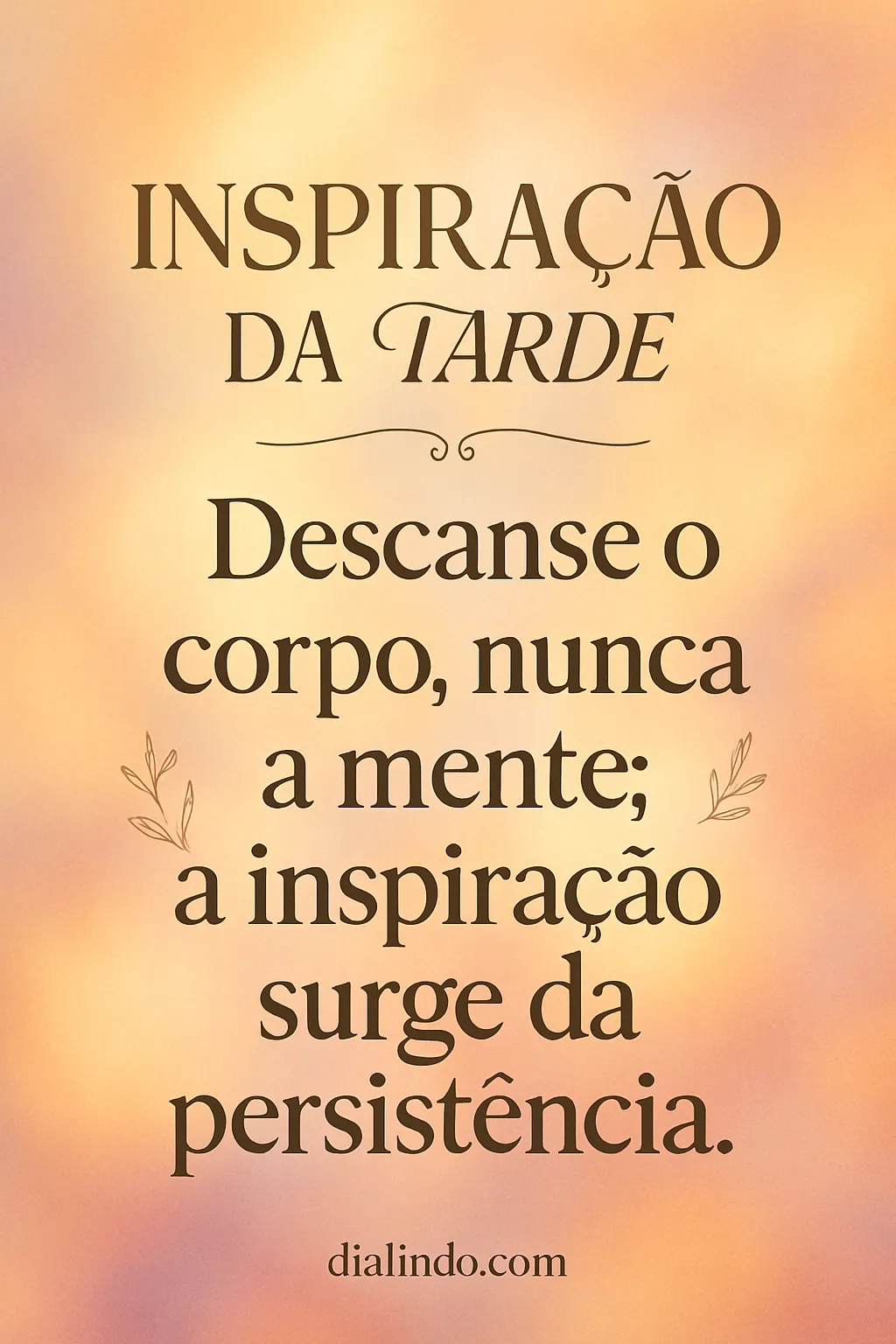 Mente Inquieta, Corpo Repousado