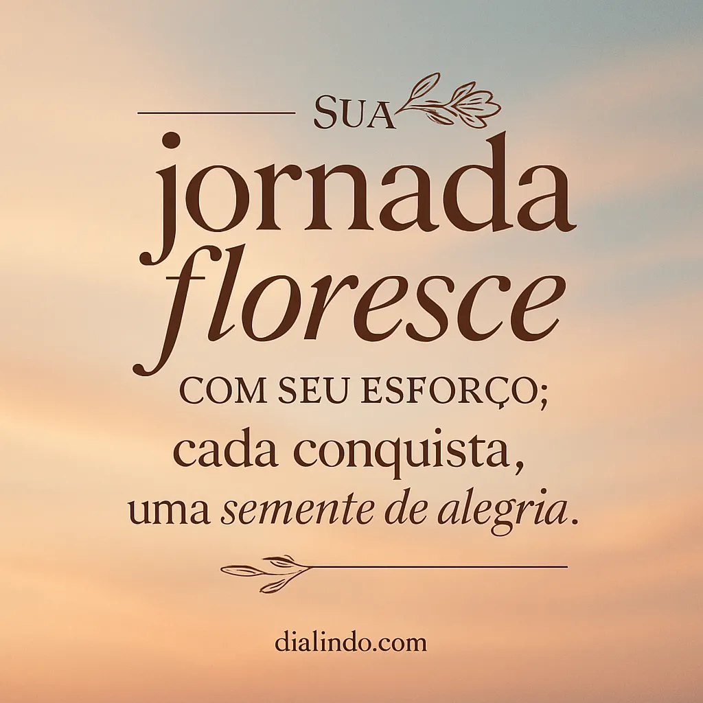 Florescer a cada passo