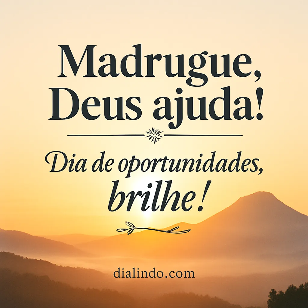 Madrugada: Oportunidades Brilham