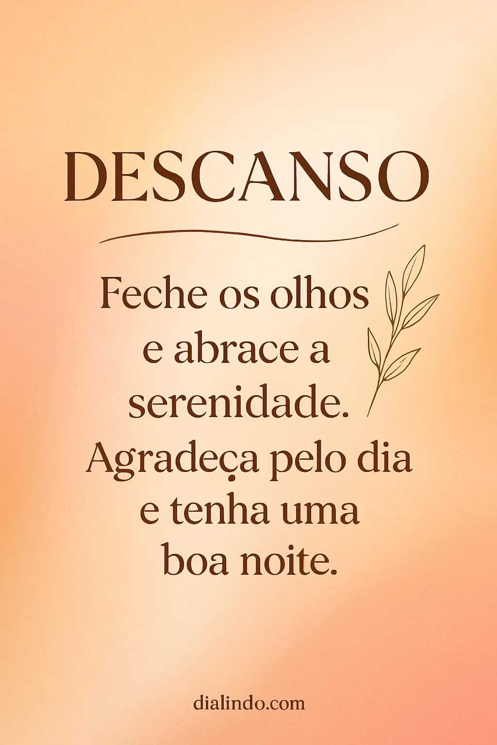 Serenidade ao Fechar os Olhos