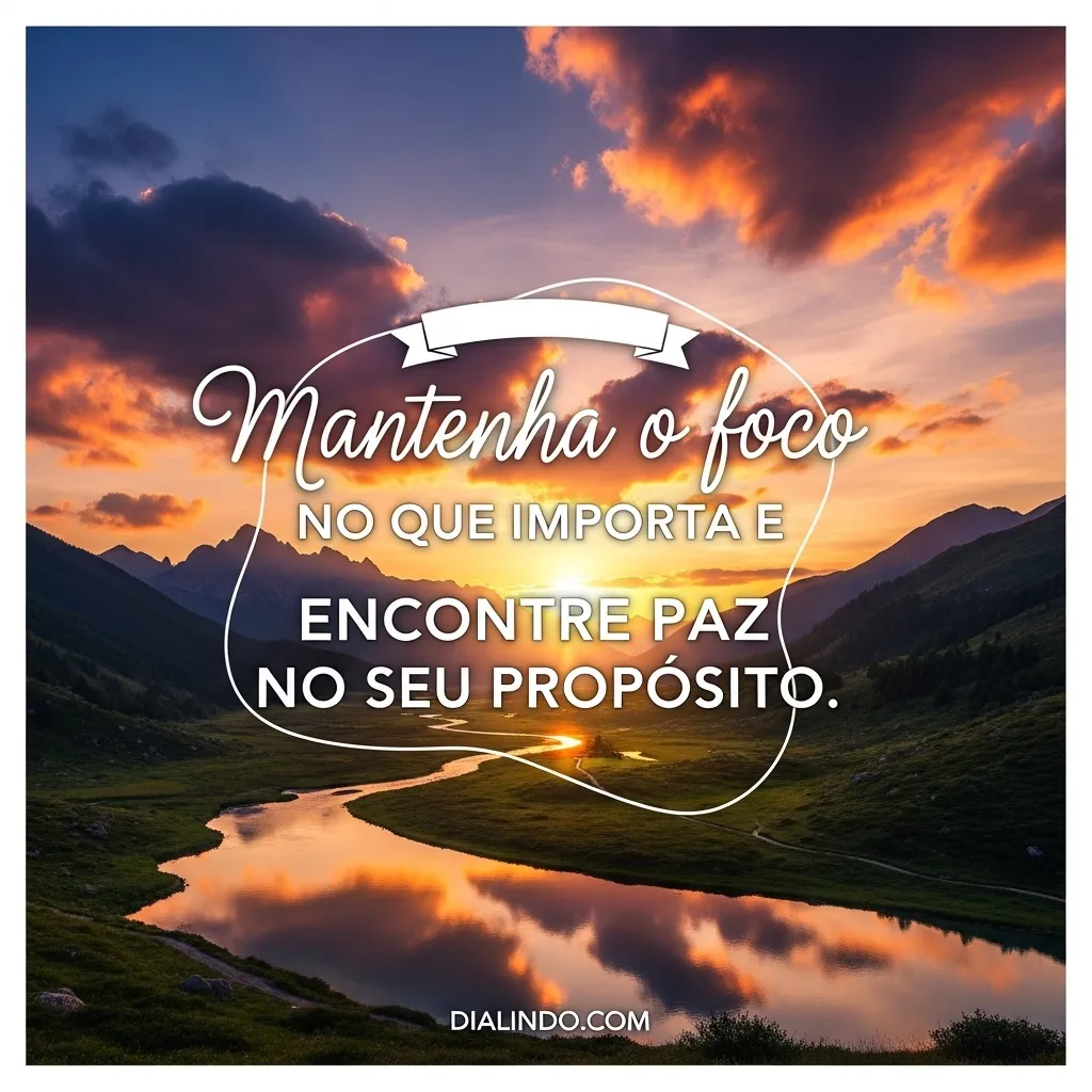 Propósito e Paz em Foco