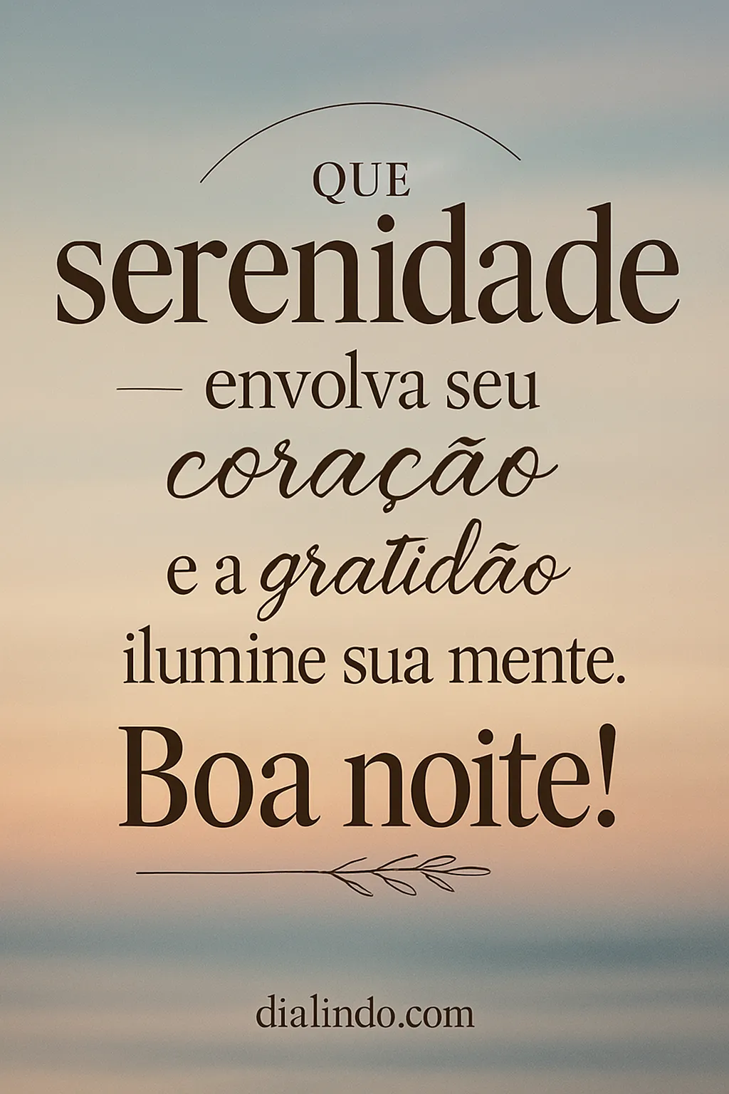 Serenidade e Gratidão Noturna