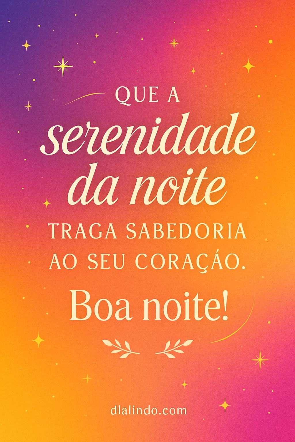 Sabedoria Sob a Serenidade Noturna