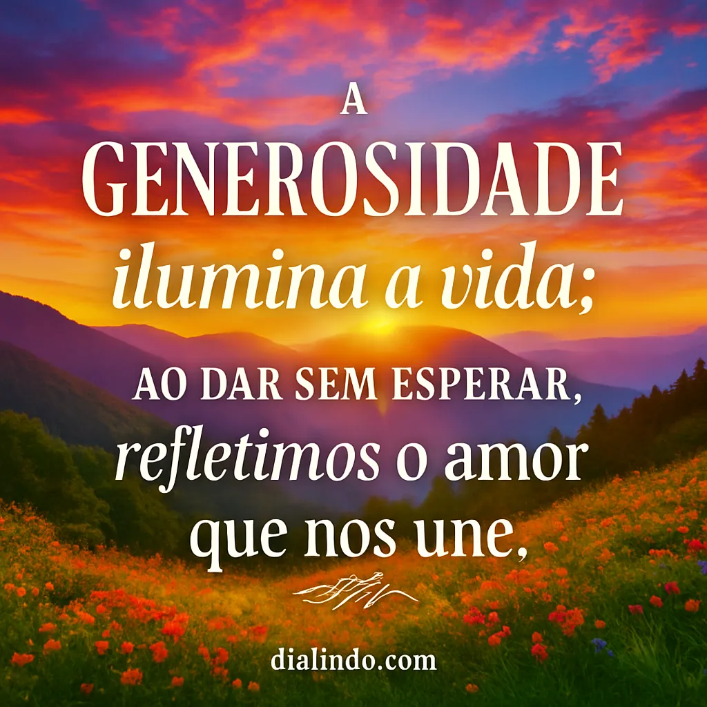 Reflexos de Amor Através da Generosidade