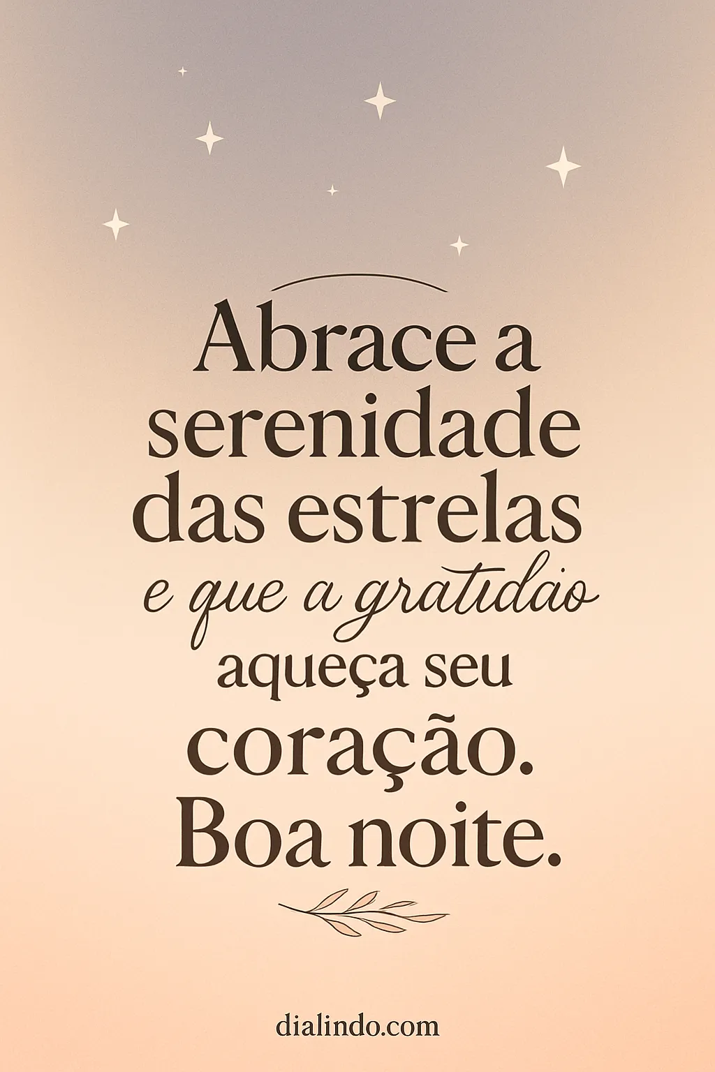 Serenidade Estelar e Gratidão Acalentada