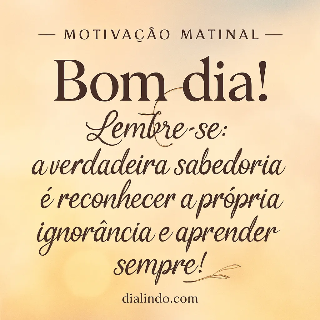 Sabedoria na Ignorância Constante