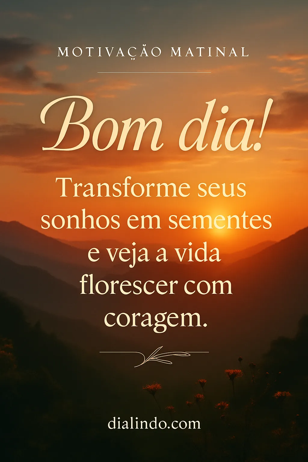 Semeie Sonhos, Floresça Coragem