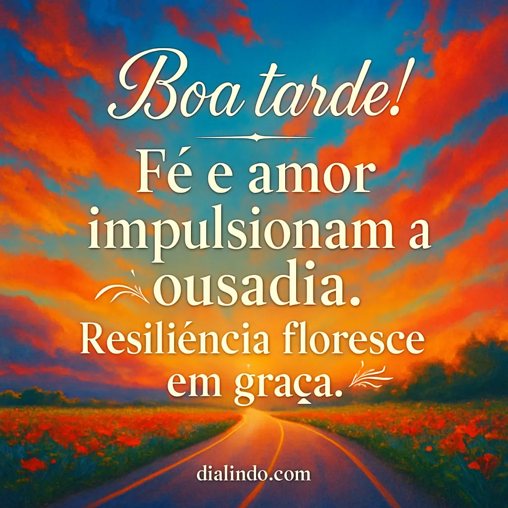 Ousadia florida pela resiliência.