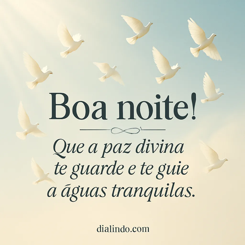 Noite de paz e águas serenas.