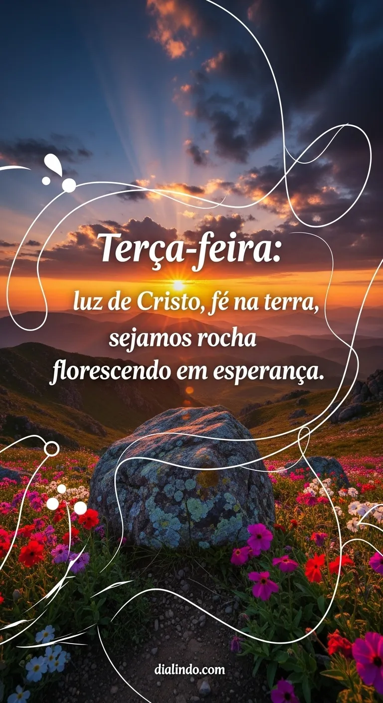 Terça: Rocha, Luz e Flor.