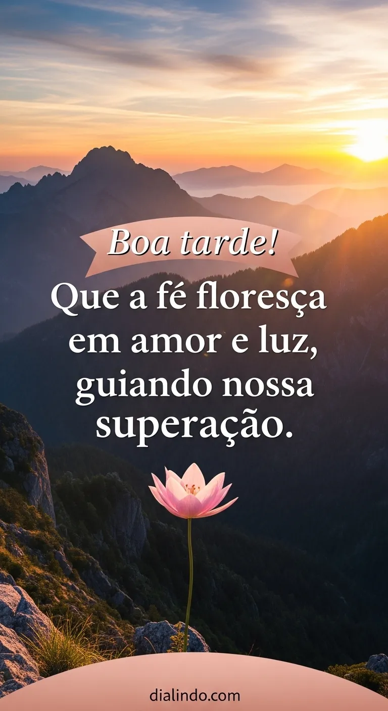 Fé: Flor, Amor, Superação.