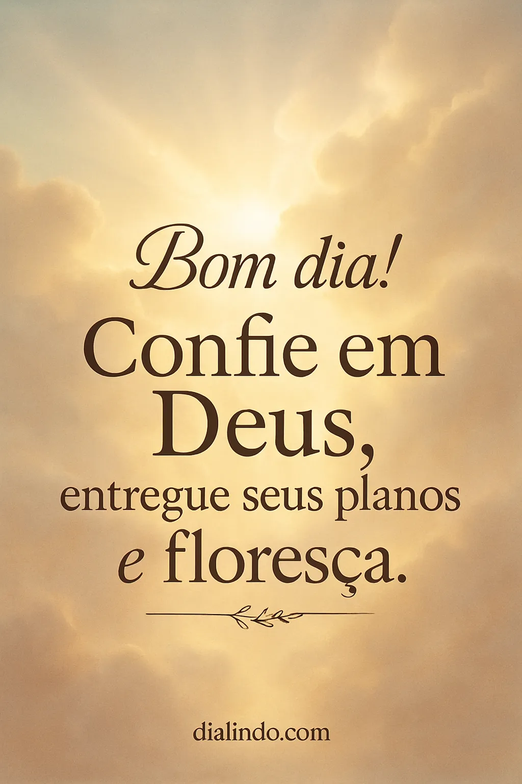 Planos entregues, vida florida.