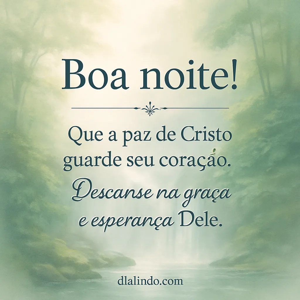 Paz, Graça e Descanso Nele.