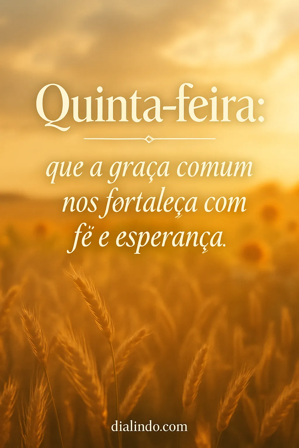 Graça Comum: Fé na Quinta