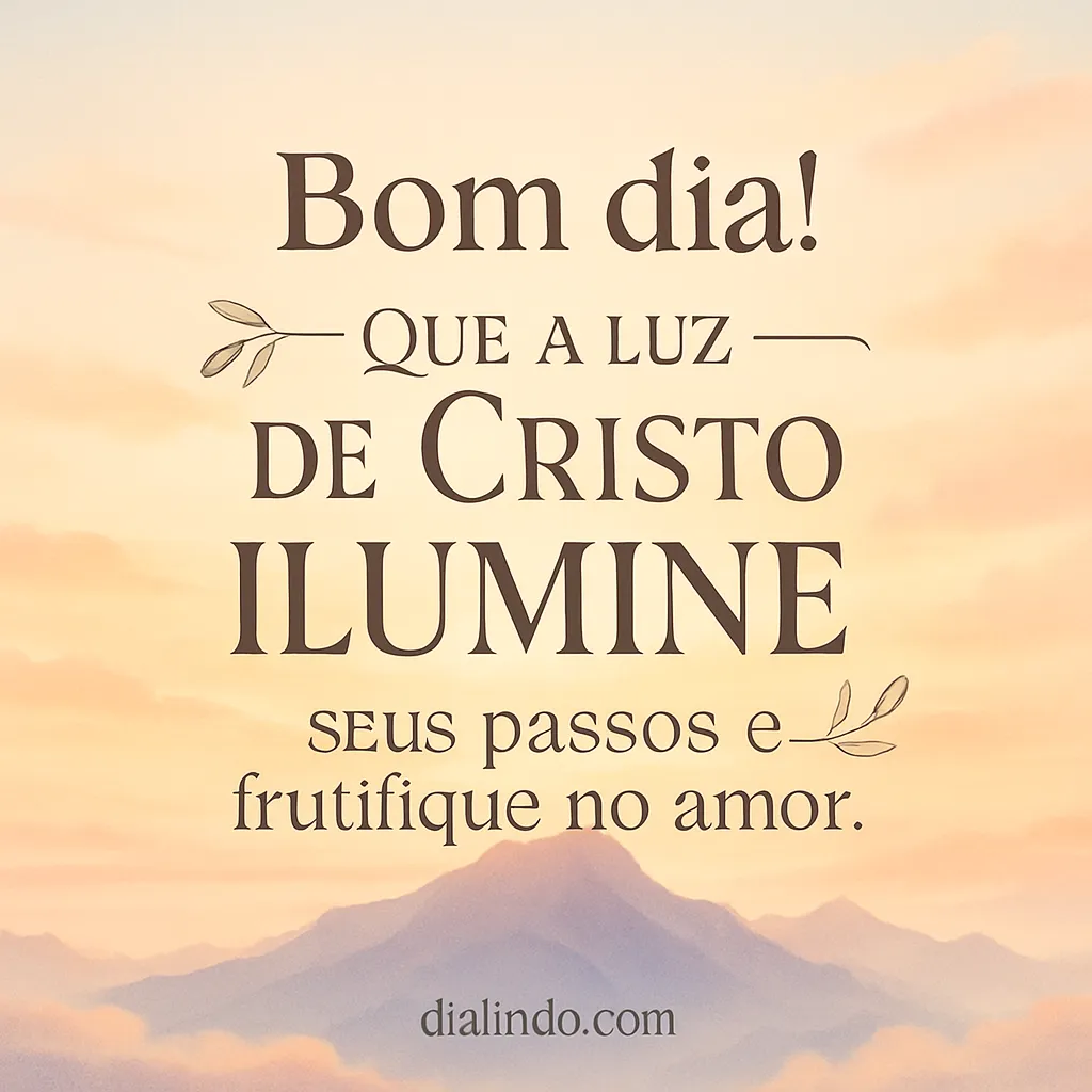 Passos Iluminados, Amor Frutificado.