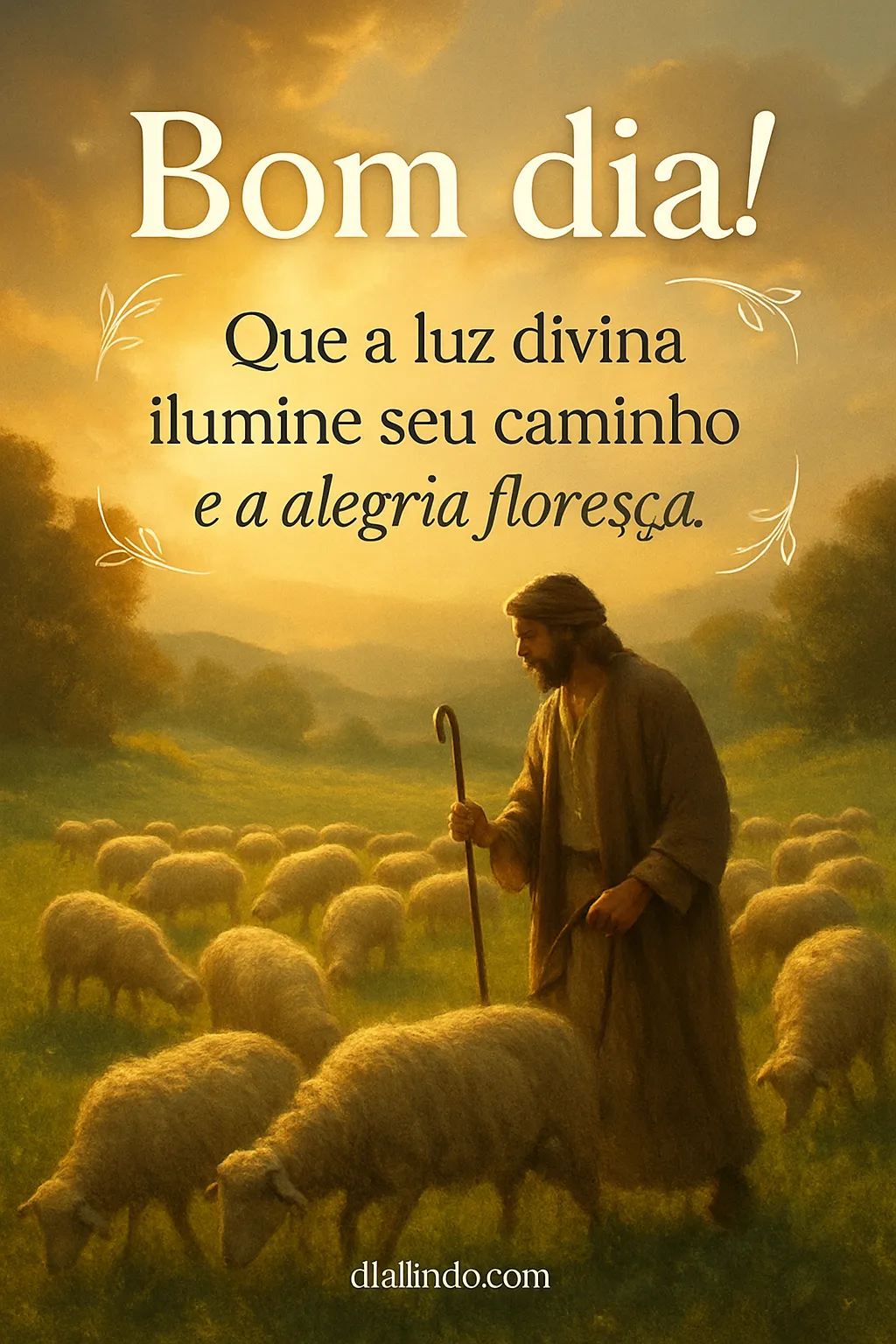 Luz Divina no Florescer Alegre