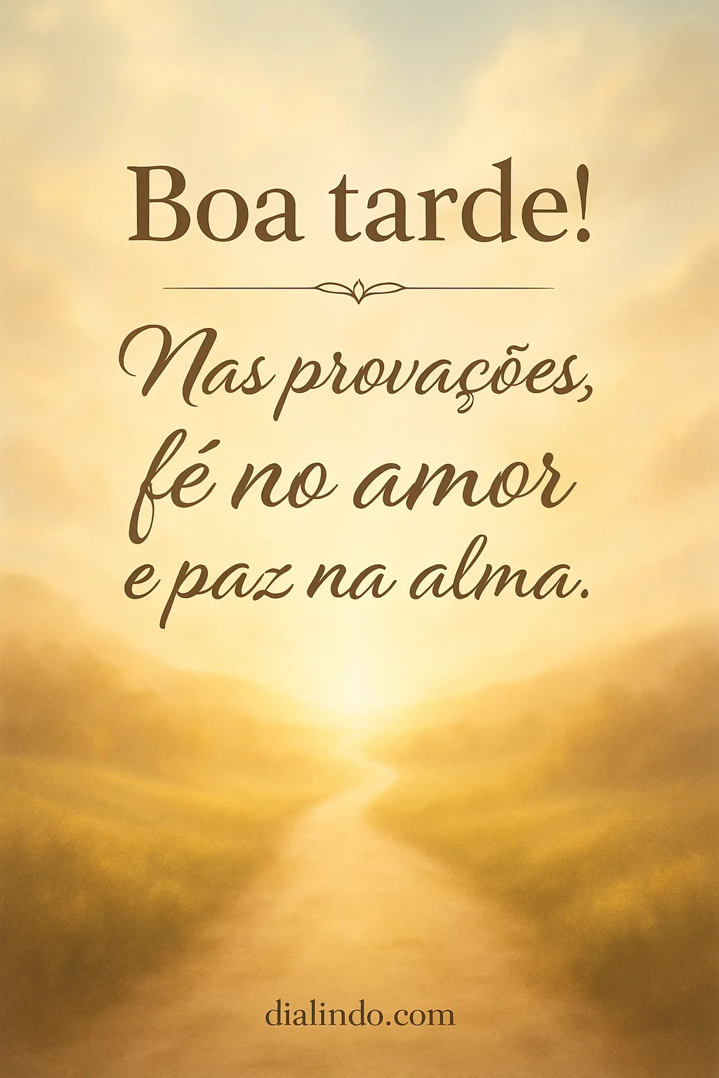 Amor, Fé, Paz na Adversidade