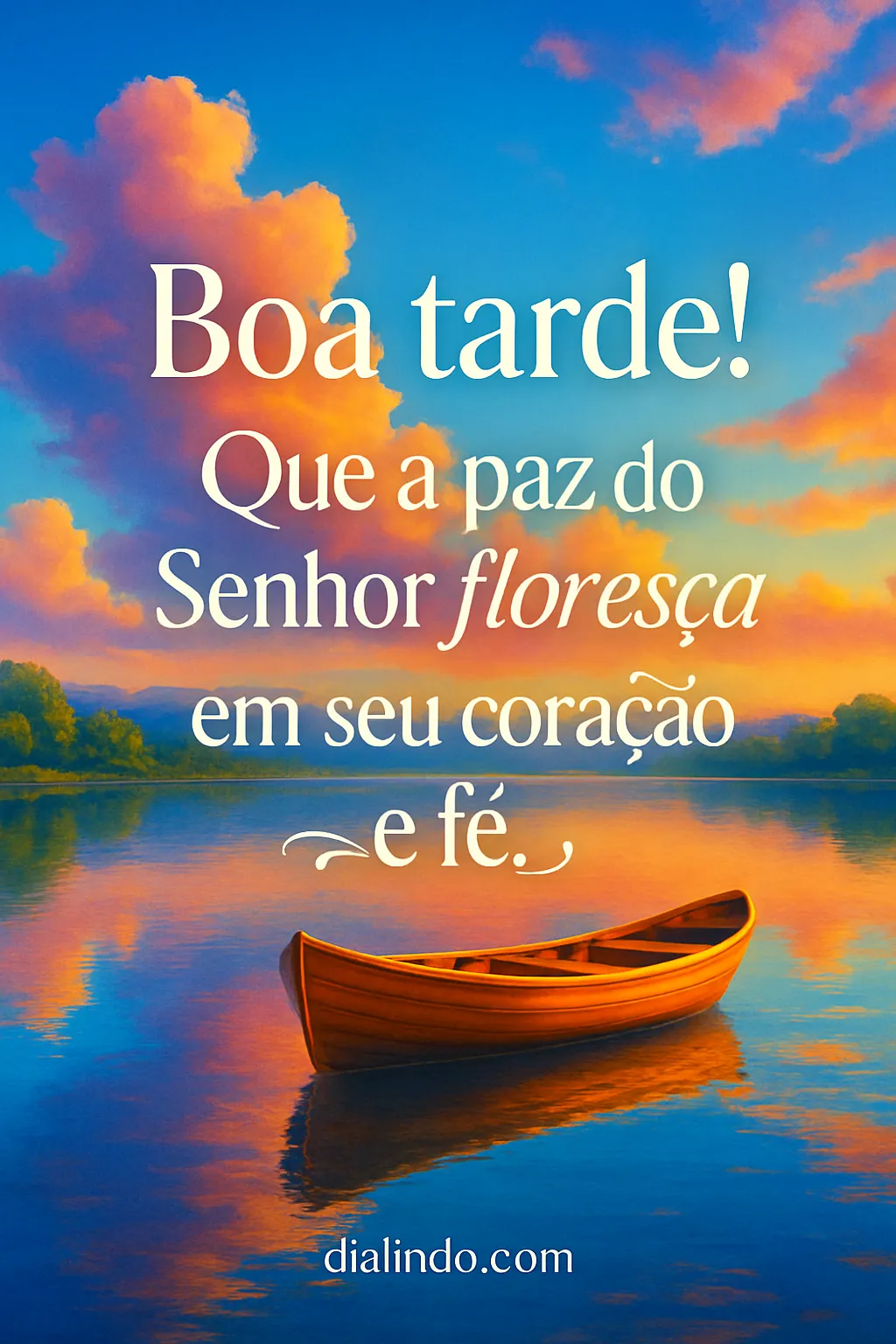 Paz florida no coração.