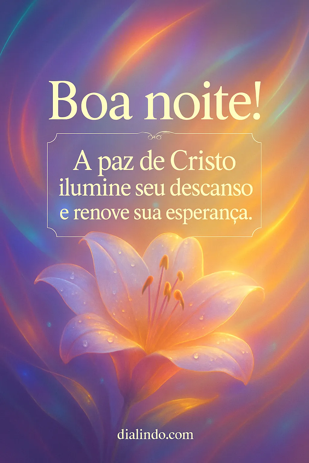 Descanso Iluminado: Paz e Esperança